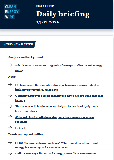 CLEW Daily Briefing newsletter.